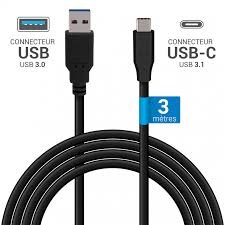 Câble USB / USB-C 3m