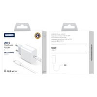 Pack Prise + Câble USB-C / Lightning 1m